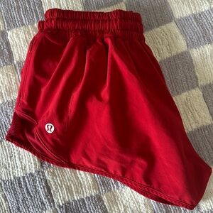 Lululemon low waist running shorts with zipper pocket